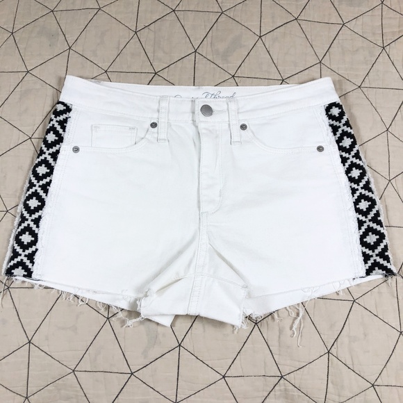 Universal Thread Pants - Universal Thread White High Rise Tribal Shorts 28